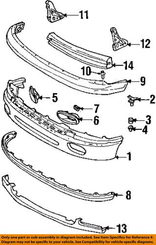 Toyota oem 539030c010 front bumper-upper panel