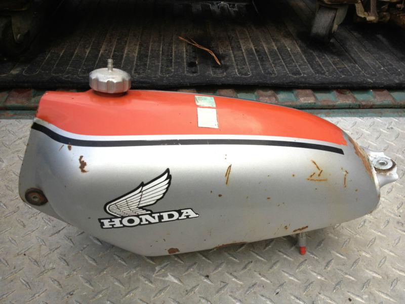 Honda 74 75 76 77 cr125 cr 125 gas fuel petrol tank cap & petcock nice original 