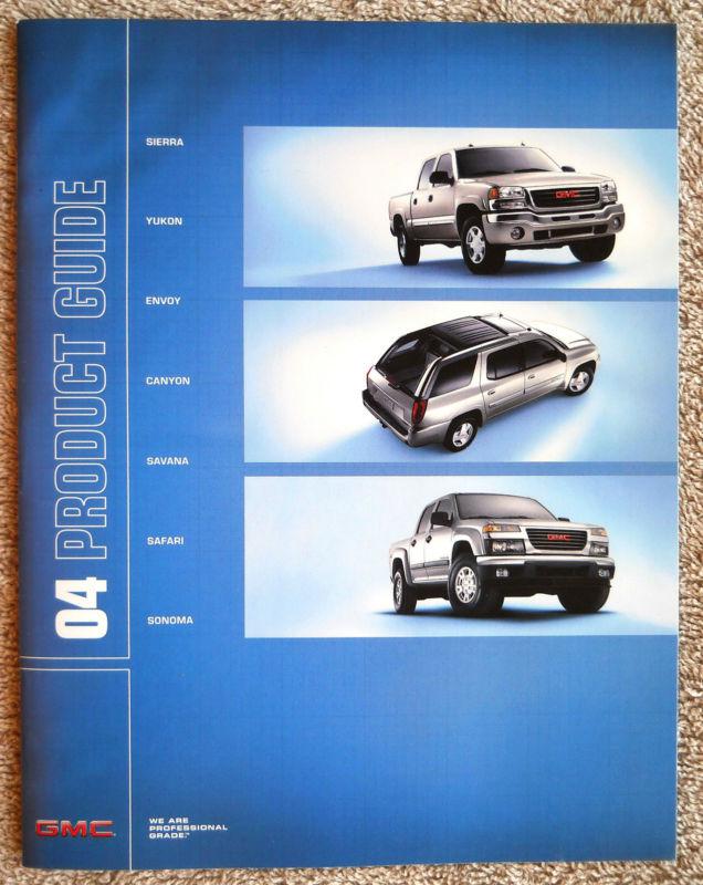 2004 gmc product guide full line brochure sonoma "combined shipping to the us"