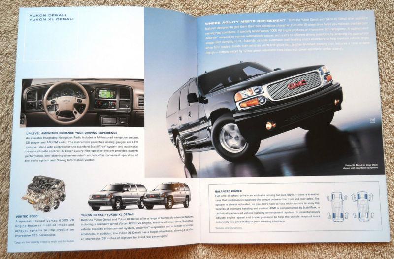 2004 GMC PRODUCT GUIDE Full Line Brochure Sonoma