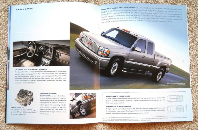 2004 GMC PRODUCT GUIDE Full Line Brochure Sonoma