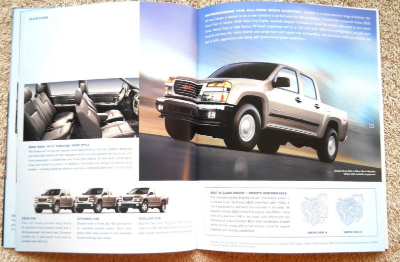 2004 GMC PRODUCT GUIDE Full Line Brochure Sonoma
