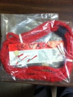 Oc woggle rope, 12ft of red emergency rope