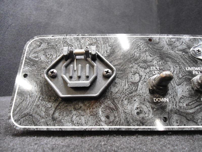 PONTOON/FISHING FISHER BOAT DASH PANEL WITH VOLT GAUGE AND SWITCHES # 2, US $60.45, image 2