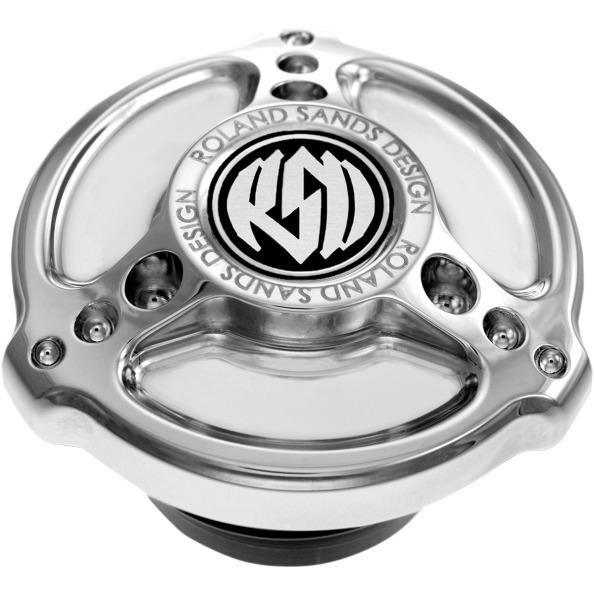 Roland sands tracker chrome gas cap right - 1996-2012 harley custom rsd 