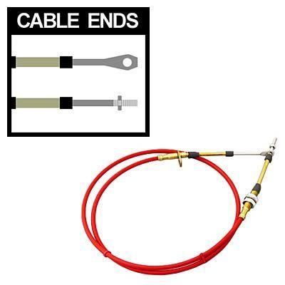 B&M 80833 Shifter Cable 5 ft. Length Eyelet/Threaded Ends Red Each, US $57.92, image 2