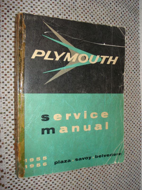 1955 1956 plymouth shop manual original service book nr