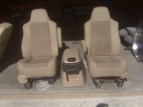 1999-2010 ford f250 f350 front and rear seats tan cloth