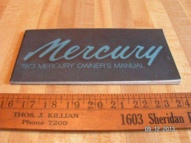 1973 mercury monterey/marquis/marauder/ wagons original owner's/owners manual