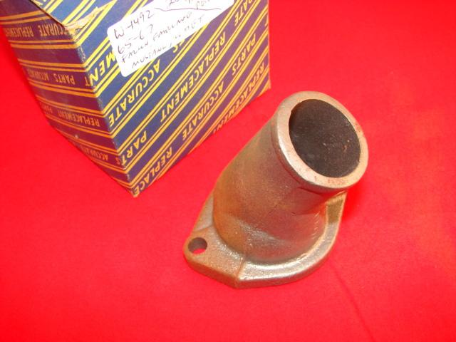 Nos cast iron thermostat housing water neck 289 with thermo pocket
