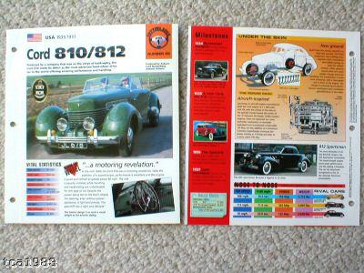 1935 / 1936 / 1937 CORD 810 / 812 IMP Brochure, US $8.00, image 2