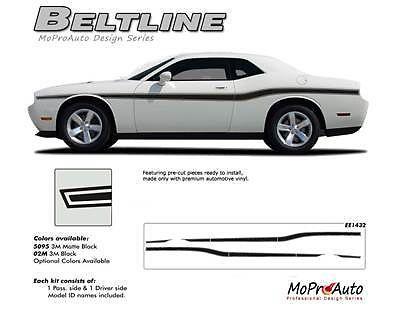 2009 dodge challenger beltline - pro grade 3m vinyl graphics stripes decals 598