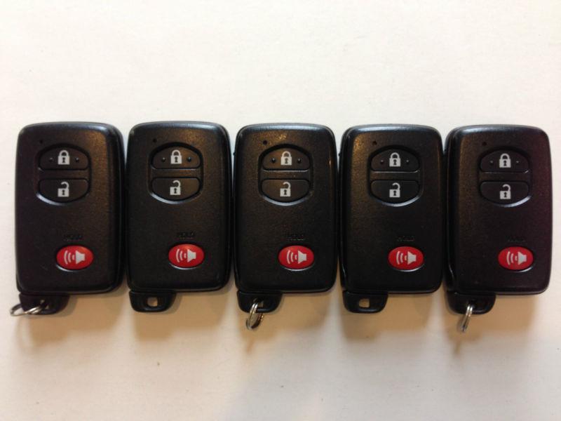 Hyq14aab lot of 5 toyota highlander hybrid 08-10 remote smart key less entry oem