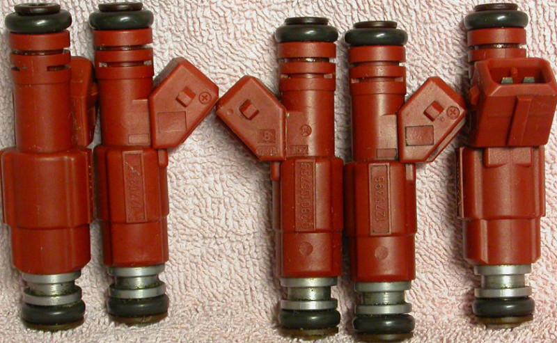 Five-volvo v70 s70 c70 2.5l turbo fuel injector 0280155759 bosch  ford chevy