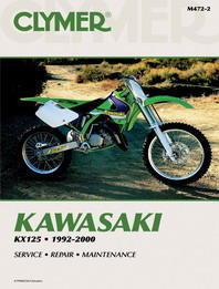 Clymer shop repair manual fits kawasaki kx125 1992-2000