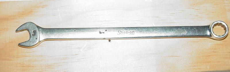 Older used snap-on 3/8" 12 point combination wrench standard length oex12