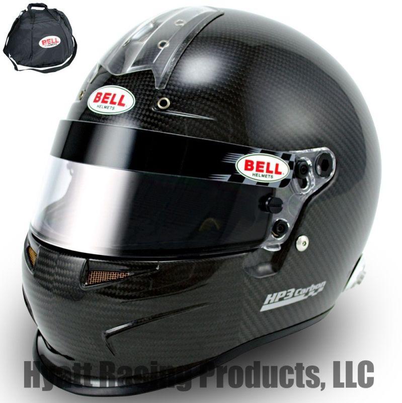 Bell hp3 racing helmet sa2010 & fia8860 - all sizes / carbon fiber (free bag)