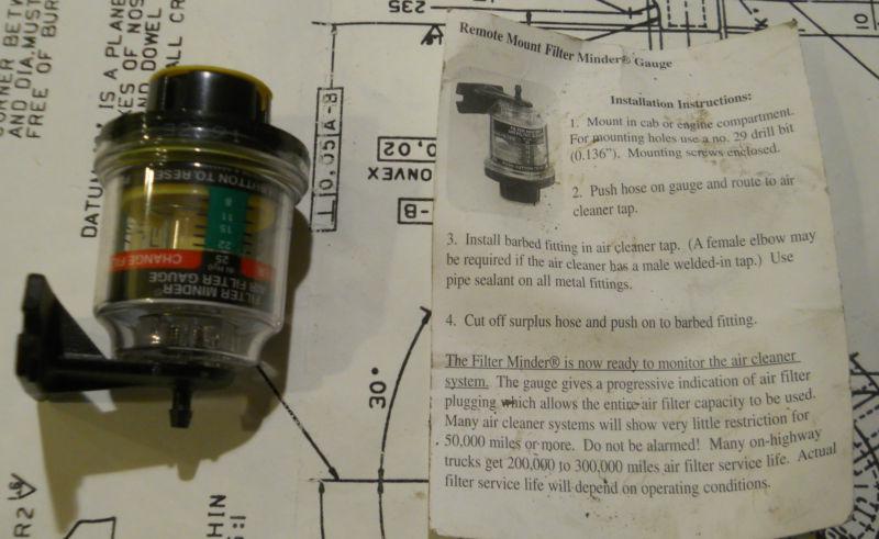 136501-00525 filter minder like k&n remote bracket mount 635mm h2o -25" h2o