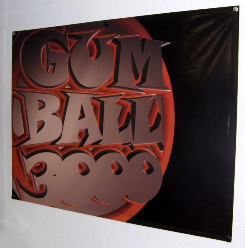 Gumball 3000 gumball rally 36x48 inch (3x4) hanging banner rare/nice!