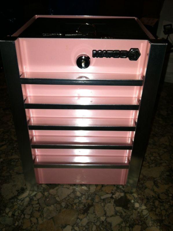 Matco tool box or tool chest collectible bank in pink