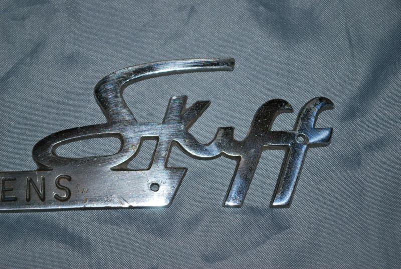 Original SEA SKIFF by OWENS Boat Metal Marquee Emblem, US $24.99, image 3