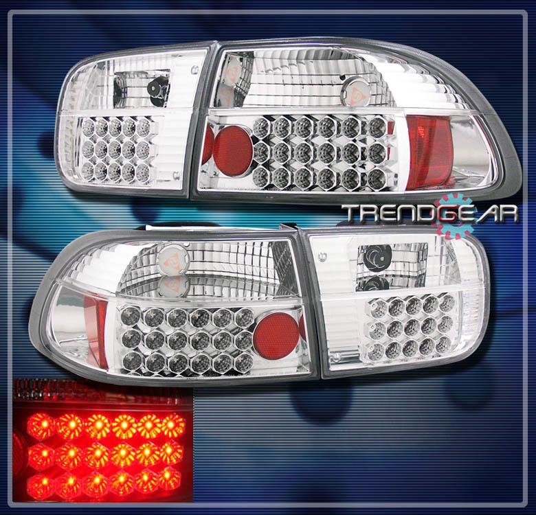 Purchase 9295 HONDA CIVIC 2/4DR LED ALTEZZA BRAKE TAIL LIGHTS CHROME