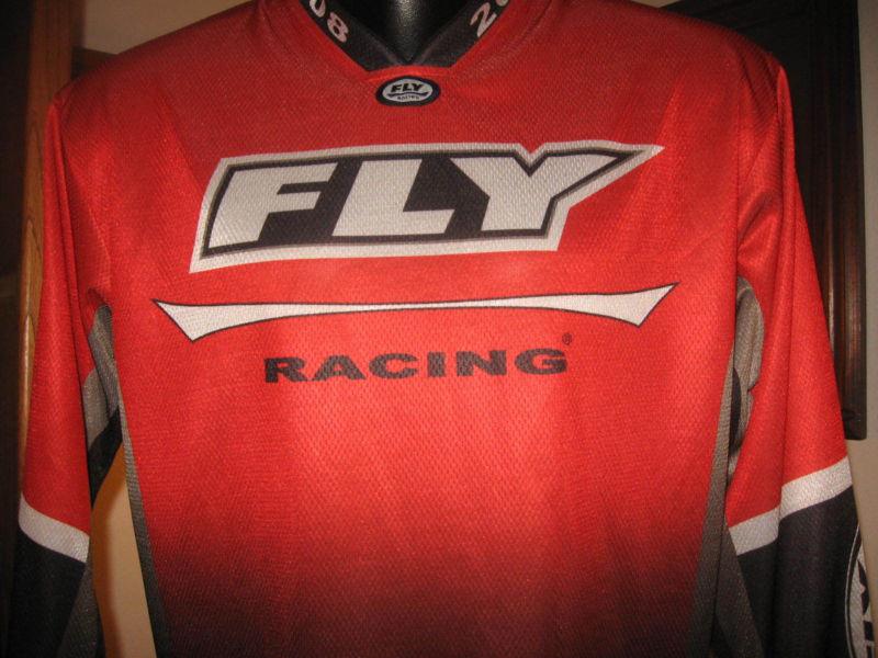 Mens sz. medium  long sleeve jersey "fly racing " in euc