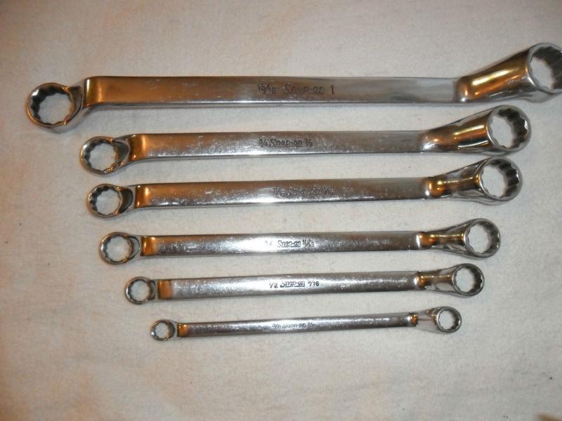 Snap on tools 6pcs offset box 60° 12-point wrench set xo series snap-on underlin