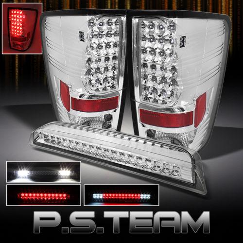 04-12 nissan titan (philips lumileds) led clear tail lights +led 3rd brake lamp