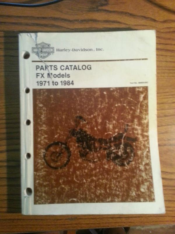 Purchase HarleyDavidson 1971 to 1984 FX Parts Catalog Manual 99455