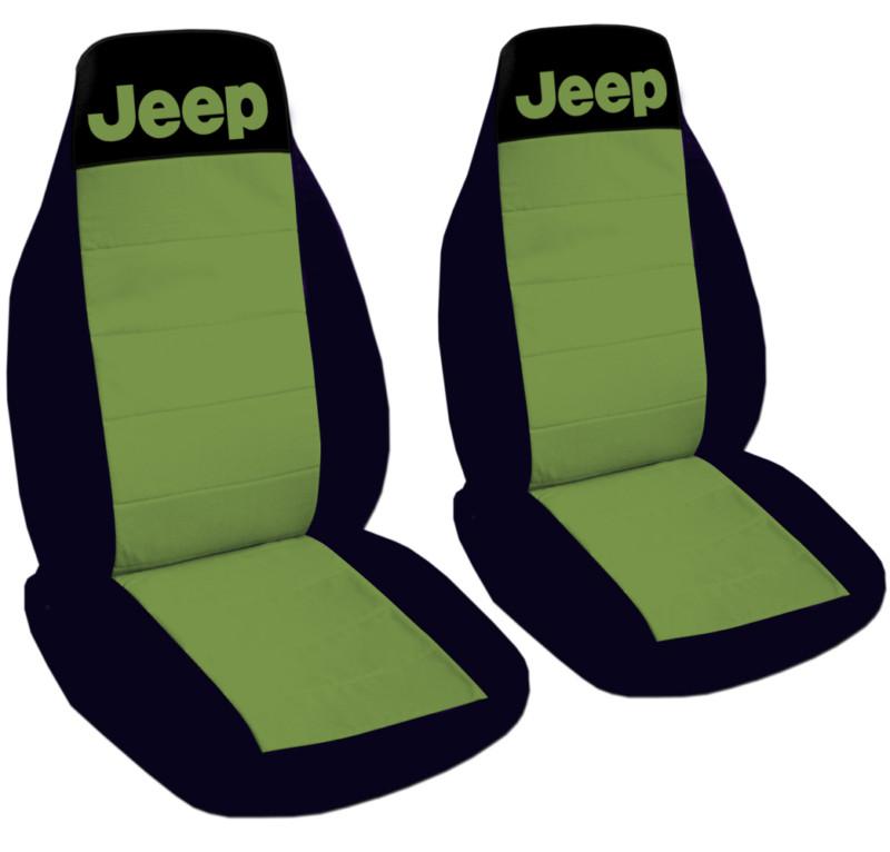 JEEP WRANGLER CAR SEAT COVERS RED & BLACK WITH WRITING JEEP FRONT SET, US $55.99, image 2