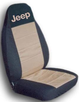 JEEP WRANGLER CAR SEAT COVERS RED & BLACK WITH WRITING JEEP FRONT SET, US $55.99, image 8