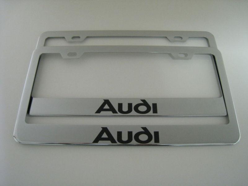 Purchase (2) Chrome Metal License Plate Frame AUDI in California, US