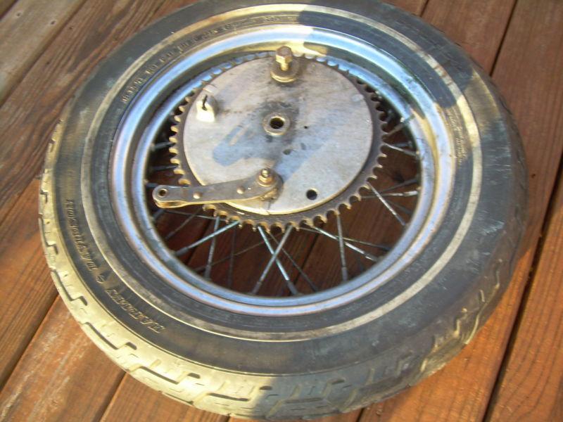 Purchase 1975 HARLEY SPORTSTER ORIGINAL 16" DRUM BRAKE CHROME REAR