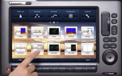 New raymarine e90w : touch screen mfd buit-in gps & us charts: 2yr mfg warranty