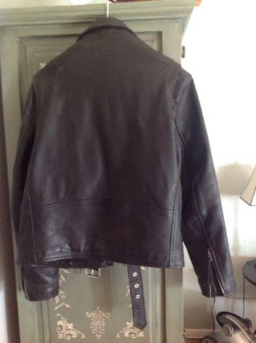 motorcycle leather jacket black Non Harley, US $99.00, image 2