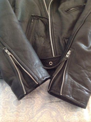 motorcycle leather jacket black Non Harley, US $99.00, image 3