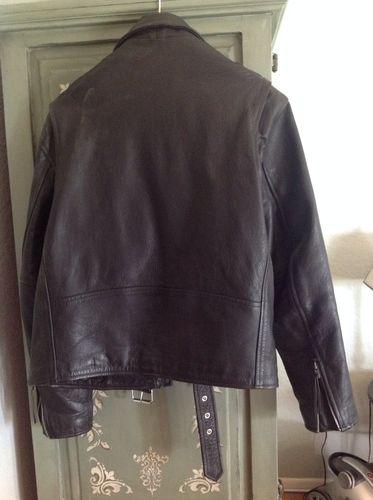 motorcycle leather jacket black Non Harley, US $99.00, image 4