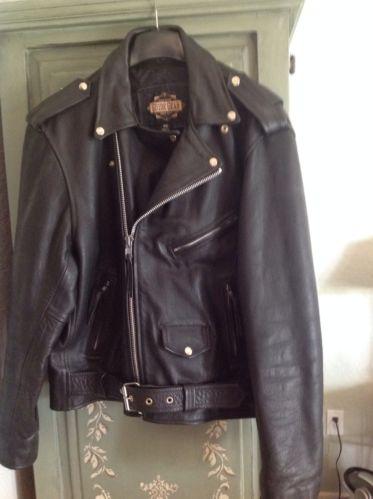 motorcycle leather jacket black Non Harley, US $99.00, image 6