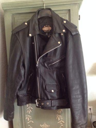 motorcycle leather jacket black Non Harley, US $99.00, image 7
