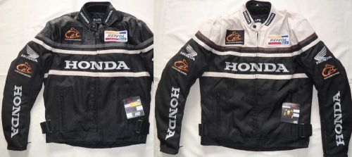 New honda rider motorcycle jacket black / white m l xl xxl