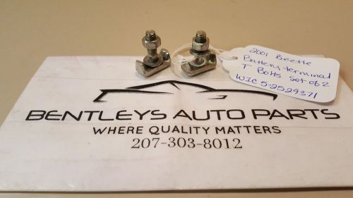 1998 - 2005 volkswagen beetle jetta golf battery terminal t clamp bolt set pair