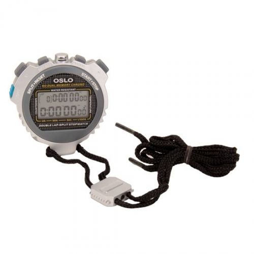 Robic 67764 oslo silver 60 dual memory stopwatch w/ timer/temperature
