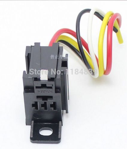 5pcs automobile relay socket with wire length combined flame retardant 12cm