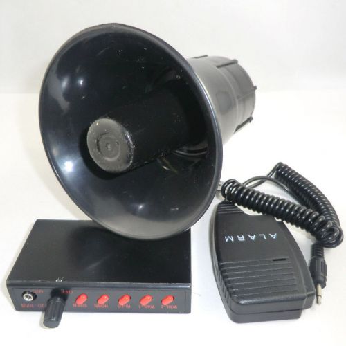 Universal lound 12v 5 sounds mic pa system horn/siren auto van truck tone max