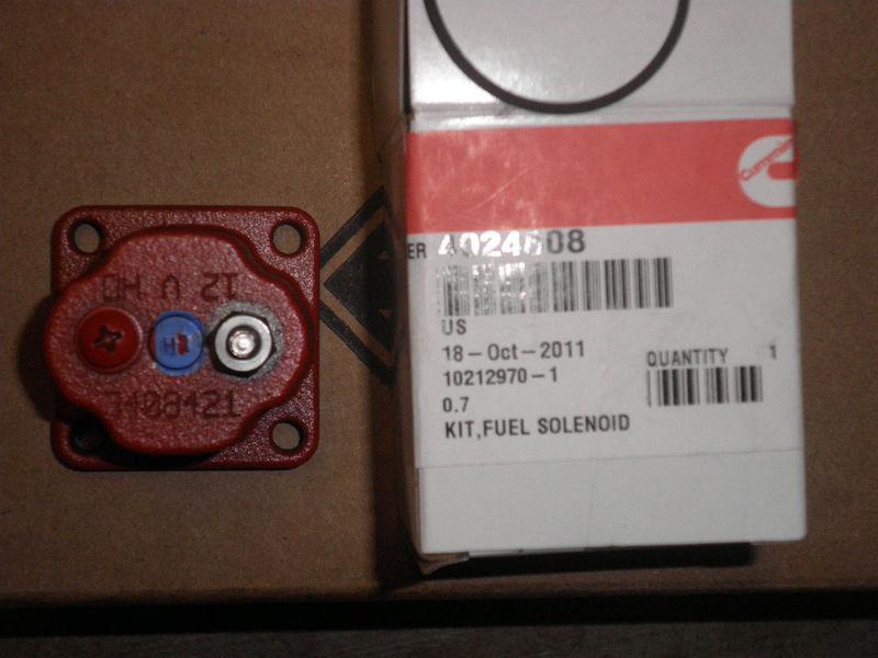 Cummins engine fuel shut off solenoid / valve 