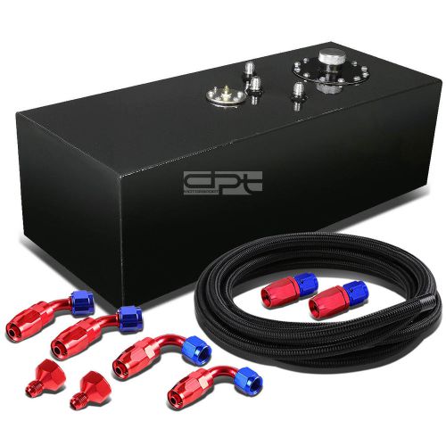 15 gallon top-feed coated race reserved tank+cap+level sender+steel line kit