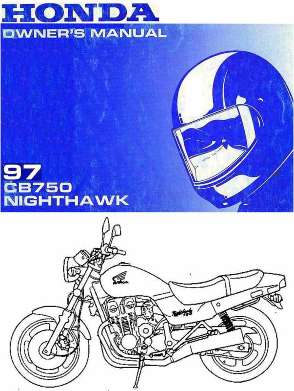 1997 honda cb750 night hawk motorcycle owners manual -honda cb 750 nighthawk