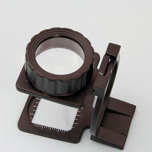 Cloth mirror fold magnifier glass full metal dual lens look textile tool