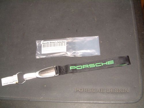 Porsche design nib porsche short key/id lanyard w/metal quick release.